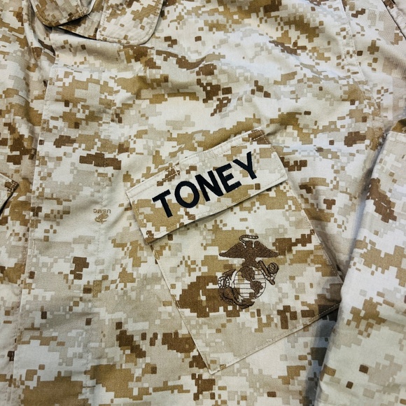 US Marine Corps MCCUU Desert Marpat Blouse Jacket USMC Military Large Long  - Picture 12 of 16